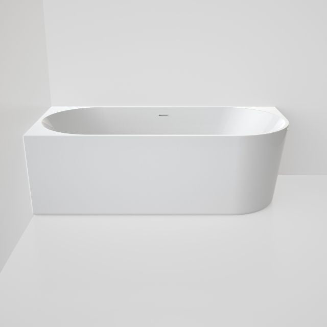Caroma URBANE II 1700 Left Hand Corner Back To Wall Bath with Overflow UII7LHCWOF - The Blue Space