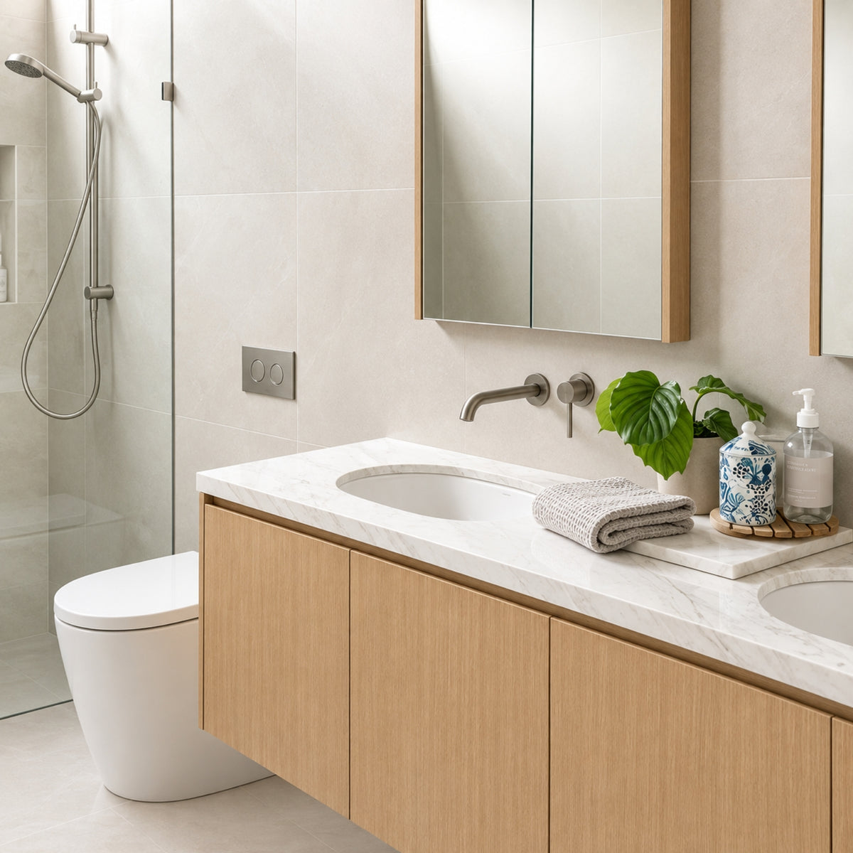 Caroma Urbane II Cleanflush Compact Wall Faced Invisi II Toilet Suite 741520W - The Blue Space