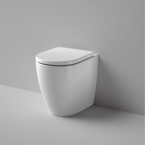 Caroma Urbane II Cleanflush Compact Wall Faced Toilet Pan + Seat 848105W/S - The Blue Space