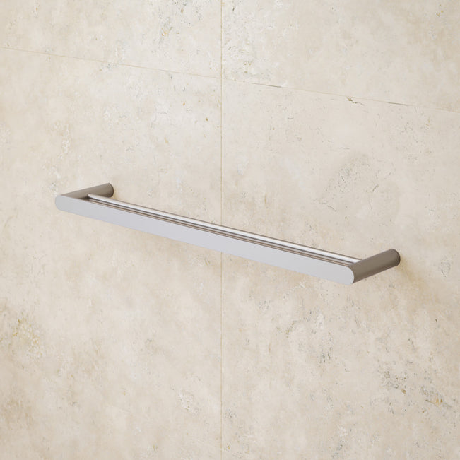 Caroma Urbane II Double Towel Rail 625 mm Brushed Nickel  | The Blue Space
