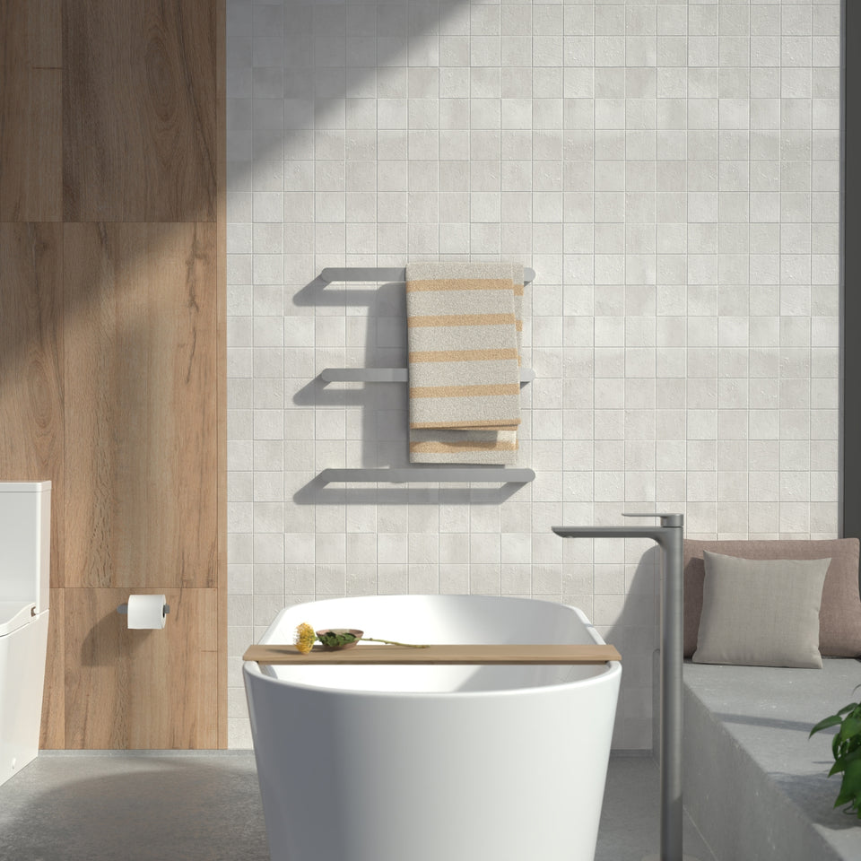 Caroma Urbane II Heated Towel Rail Horizontal - Polished Stainless Steel
