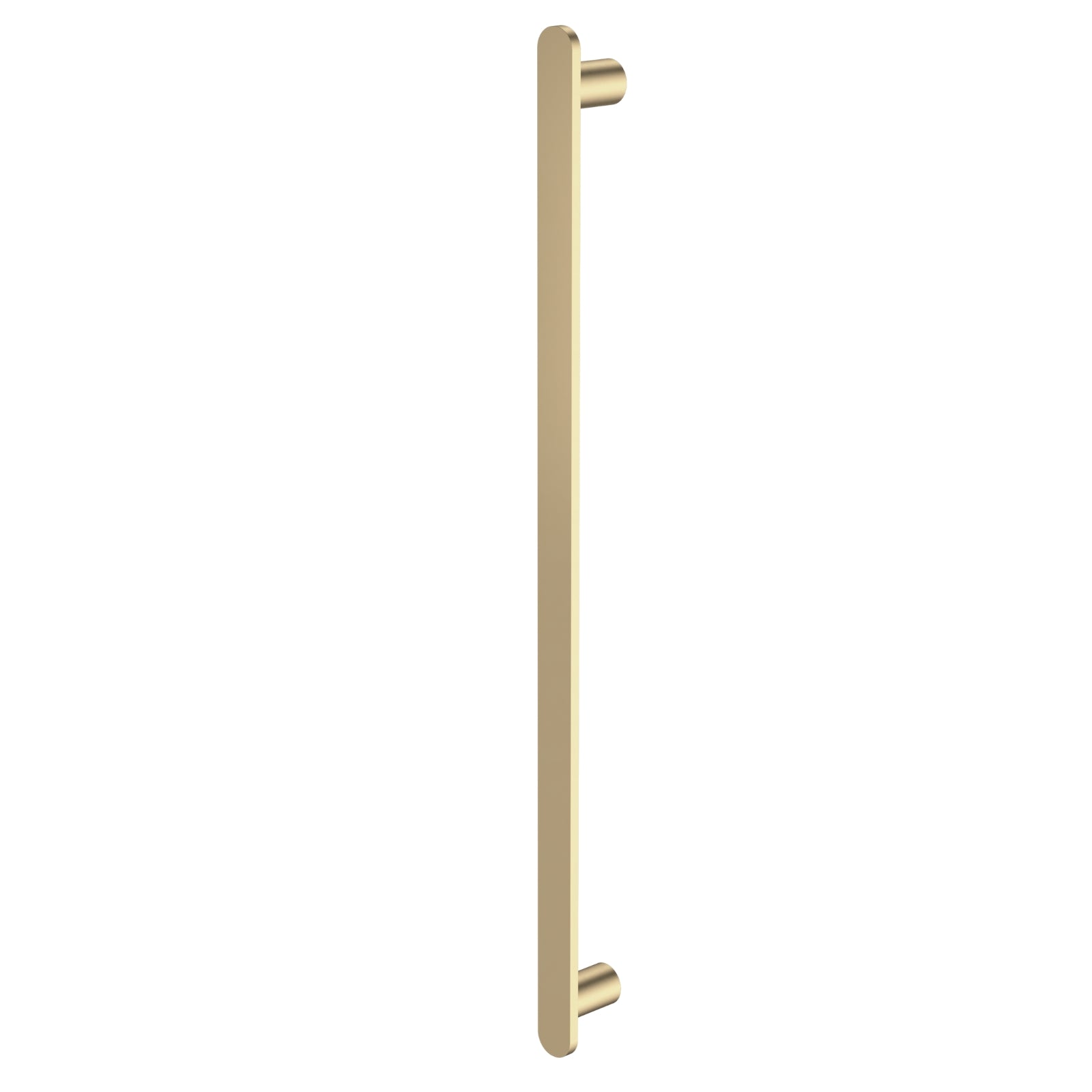 Angle Caroma Urbane II Heated Towel Rail - Vertical - Brushed Brass 11202085BB - The Blue Space