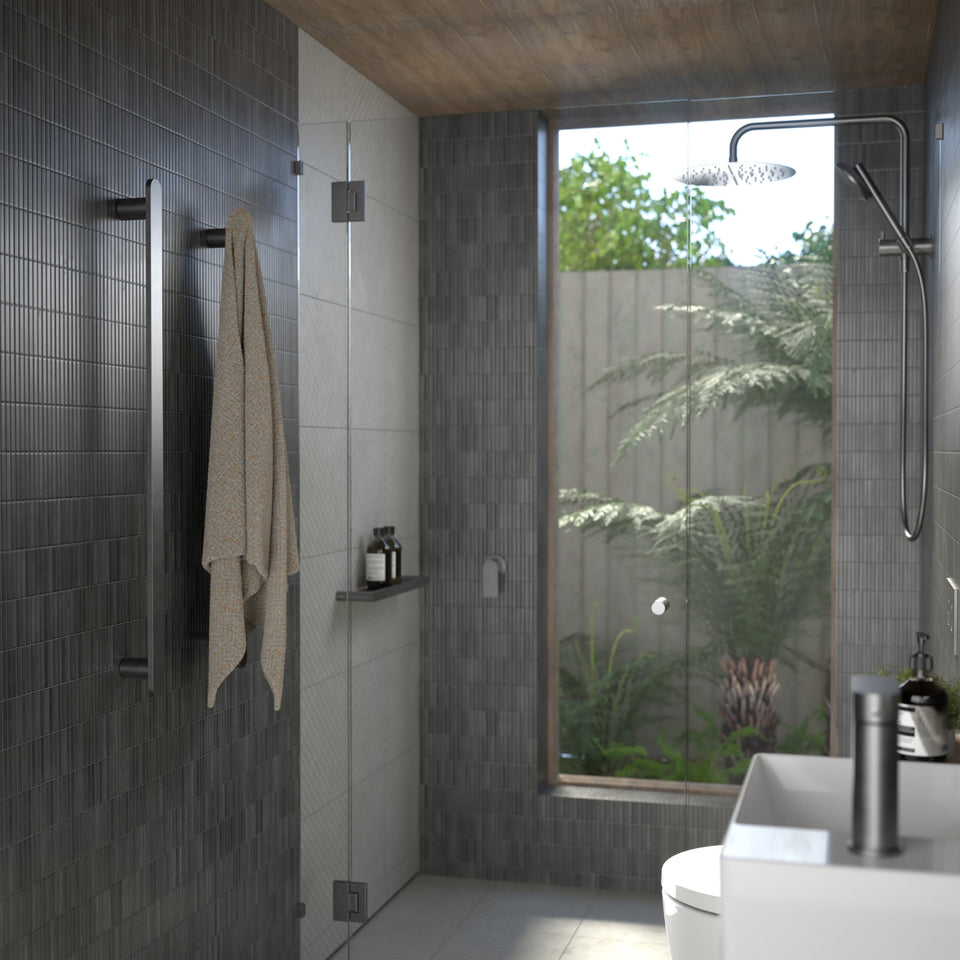 Caroma Urbane II Heated Towel Rail Vertical - Gunmetal