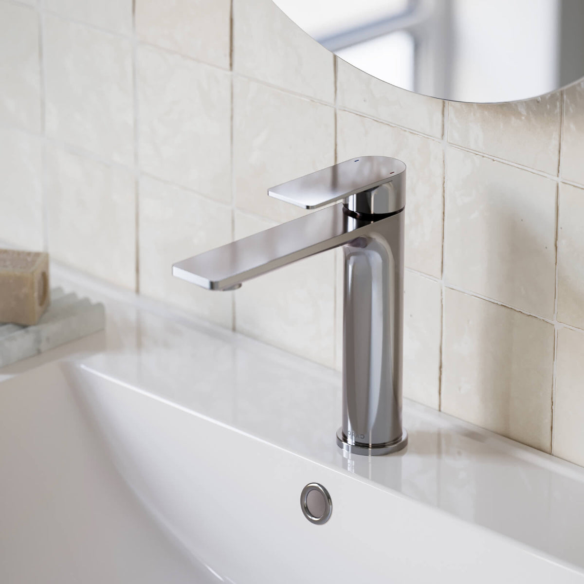 Caroma Urbane II Lead Free Mid Tower Basin Mixer chrome | The Blue Space