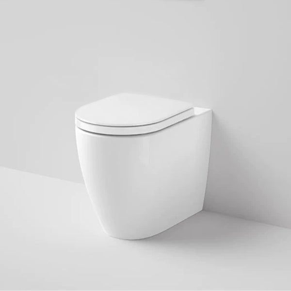 Caroma Urbane II Luxe Cleanflush Wall Faced Toilet Pan + Seat 843245W/SU - The Blue Space