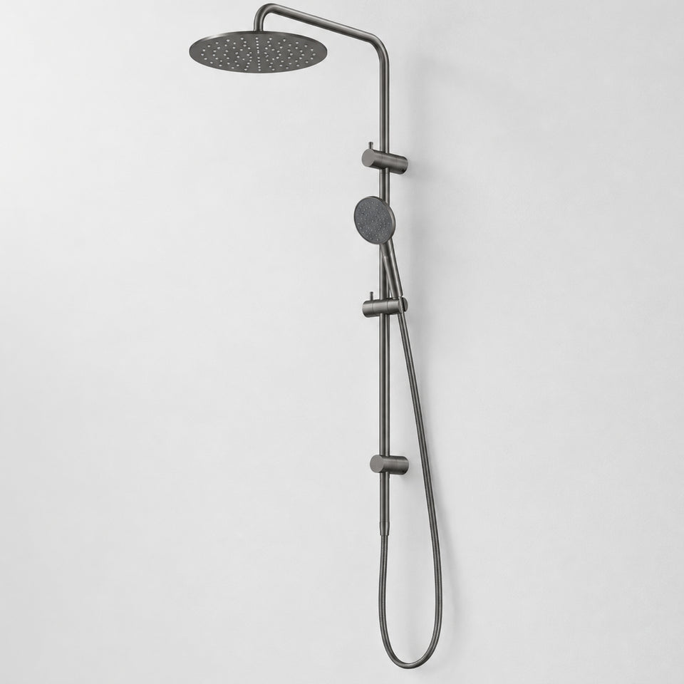 Caroma Urbane II Rail Shower 300mm Overhead Gunmetal