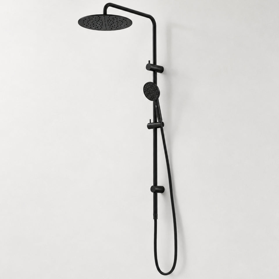 Caroma Urbane II Rail Shower 300mm Overhead Matte Black