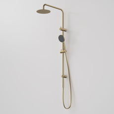 Caroma Urbane II Rail Shower with 200mm Overhead - Brushed Brass 99660BB4E - The Blue Space