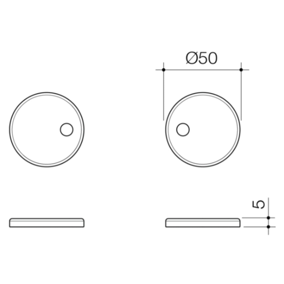 Caroma Toilet Seat Hinge Caps (Urbane / Contura / Riviere) - Matte Black