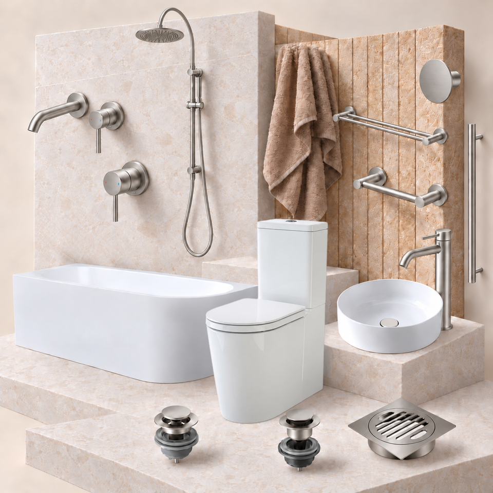 Caroma Liano II Brushed Nickel Package