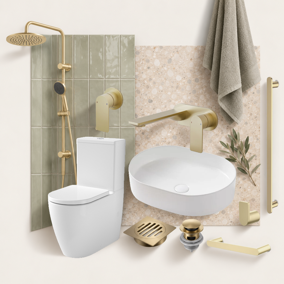 Caroma Urbane II Brushed Brass Package