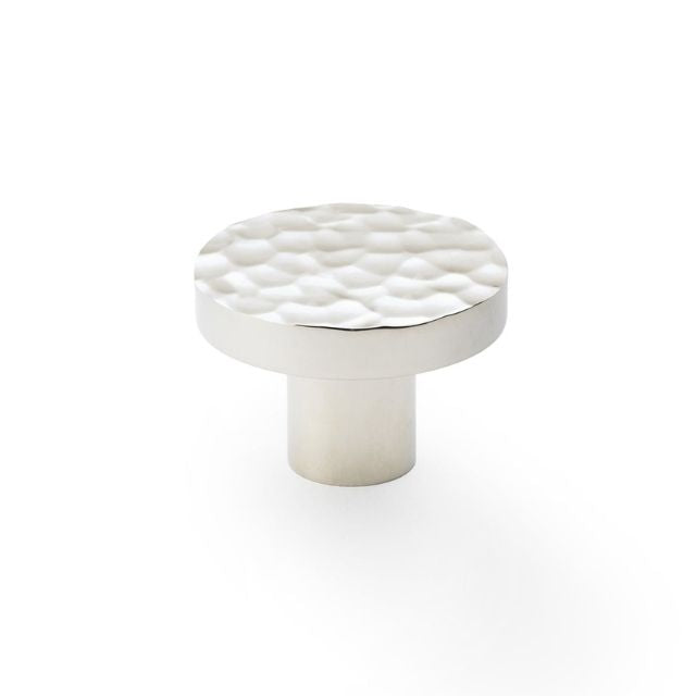 Castella Tarn 38mm Hammered Knob Polished Nickel