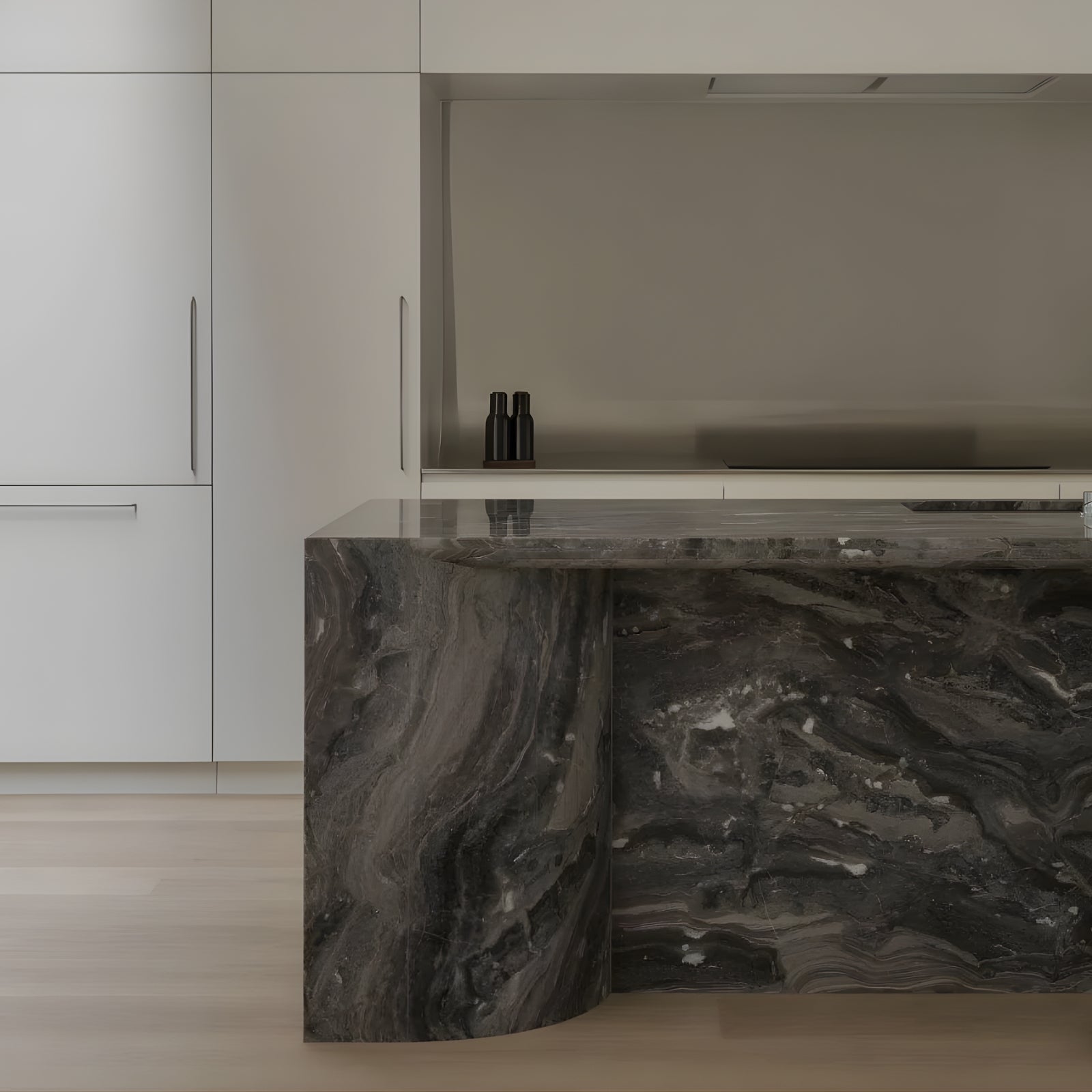 Lifestyle Front Castella Conduit 96mm Handle Satin Stainless Steel 007.096.07 - The Blue Space