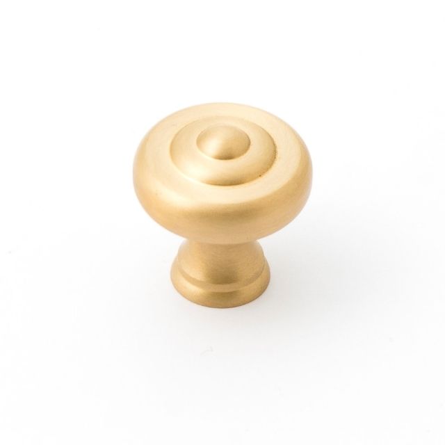 Castella Decade Knob Satin Brass