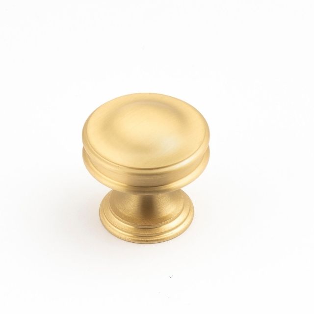 Castella Decade 35mm Dome Knob Satin Brass