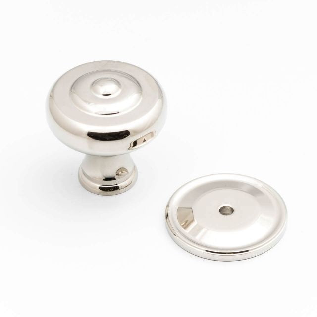 Castella Decade 38mm Knob Backplate Polished Nickel 216.038.28 - The Blue Space