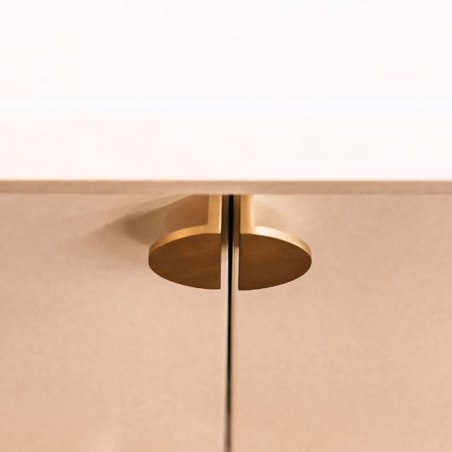 Lifestyle Castella Gyre Semi-Circle 90mm Pull Brushed Brass 409.090.35B - The Blue Space