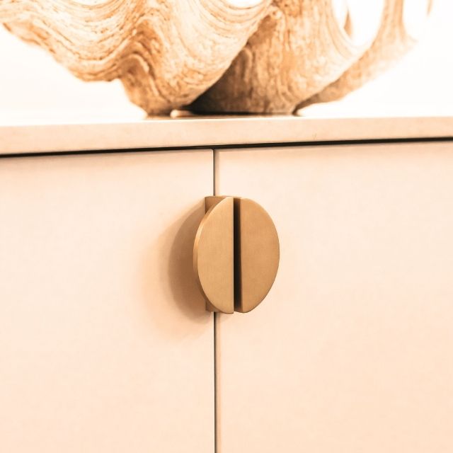 Lifestyle Castella Gyre Semi-Circle 90mm Pull Brushed Brass 409.090.35B - The Blue Space