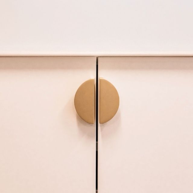 Lifestyle Castella Gyre Semi-Circle 90mm Pull Brushed Brass 409.090.35B - The Blue Space