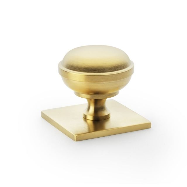 Castella Hastings 34mm Knob on Backplate Satin Brass PVD 802.034.35PVD - The Blue Space