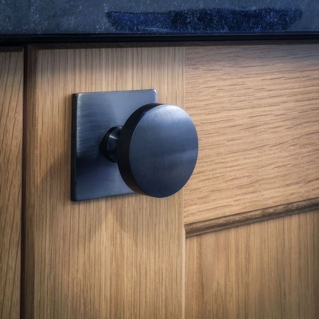 Castella Hastings 38mm Knob on Backplate Gunmetal PVD