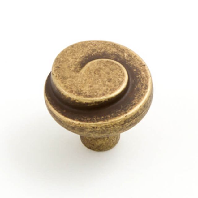 Castella Plume 30mm Knob Antique Brass 736.030.03 - The Blue Space