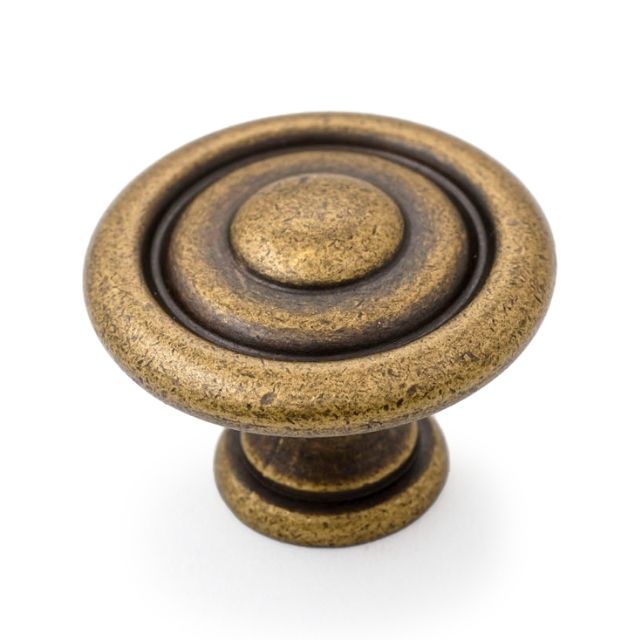 Castella Shaker 35mm Fluted Knob Antique Brass