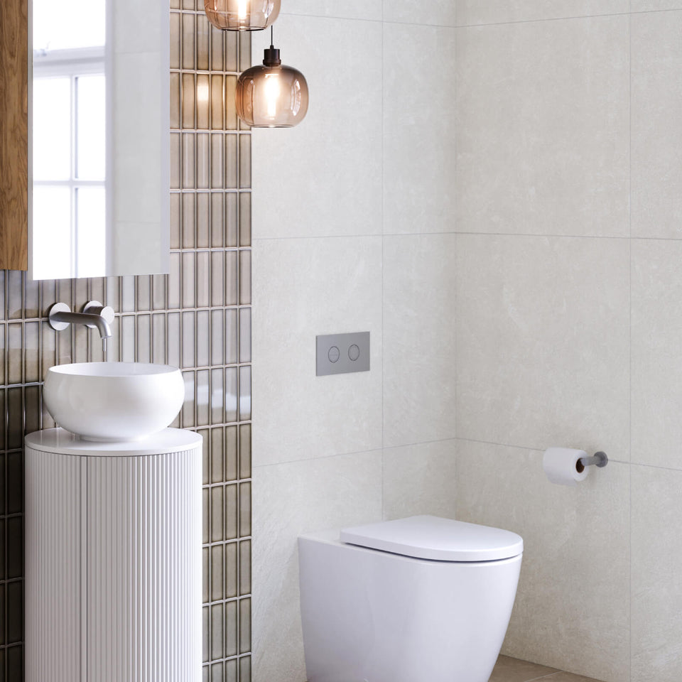 Casuarina White Honed Porcelain Tile 600x600mm