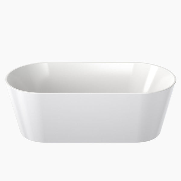 Clark Acrylic Round Freestanding Oval Bath 1600mm without Overflow - The Blue Space