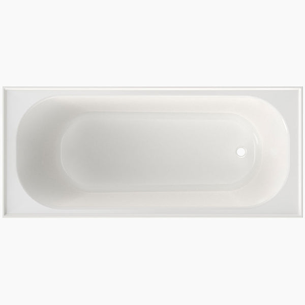 Clark Round Rectangle Inset Shower Bath without Overflow 1675mm - The Blue Space