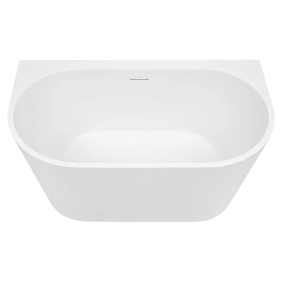 Decina Alegra 1400 Back-To-Wall Freestanding Bath with Integrated Overflow