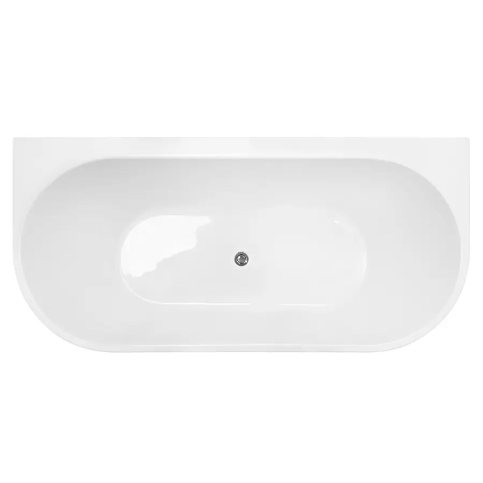 Top Decina Alegra Back To Wall Freestanding Bath 1700mm AG1700W - The Blue Space