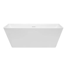 Front Decina Aria 1700 Back-To-Wall Freestanding Bath with Integrated Overflow AR1700WIO - The Blue Space