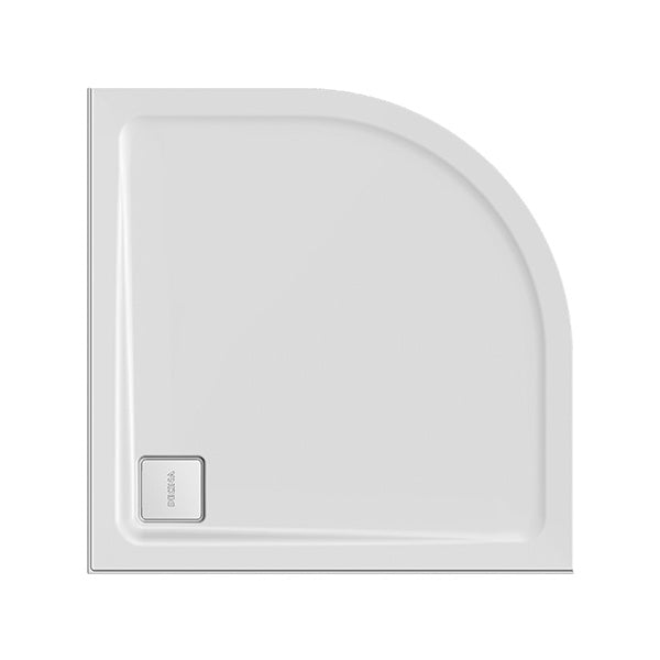 Decina Luna 1000 Rectangle Curved Shower Base White - The Blue Space