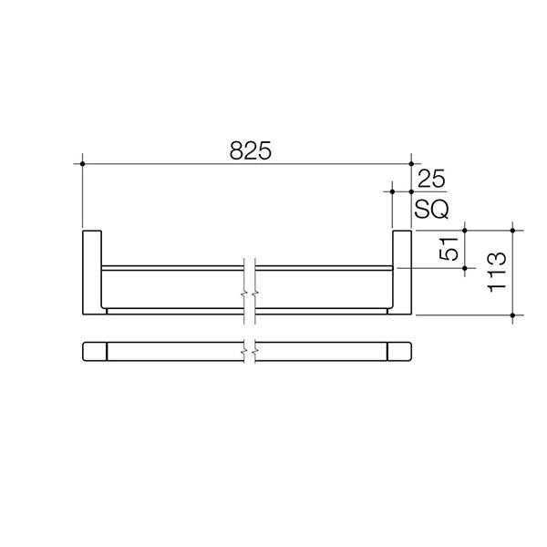 Dorf Epic Towel Rail Double 800mm