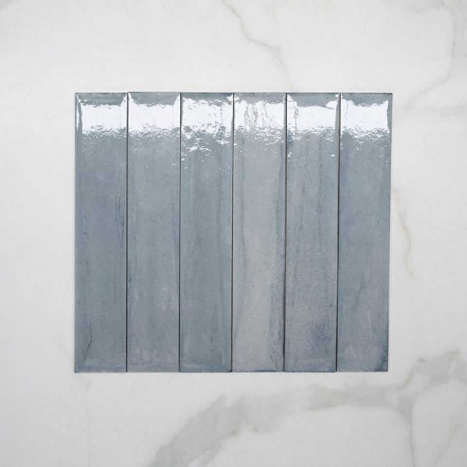 Dove Grey Theo Subway Tile 75 x 400mm Italian Porcelain