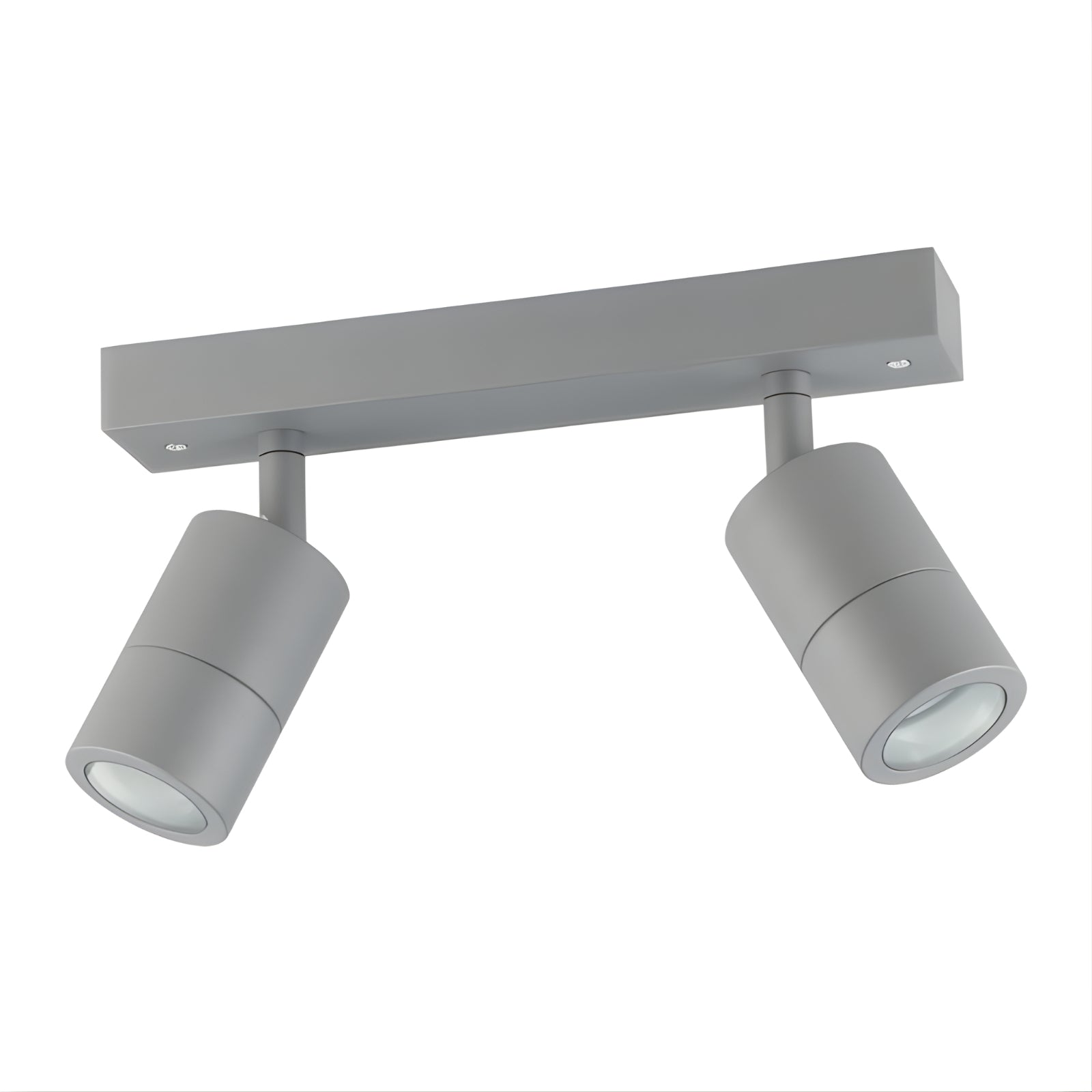 Eglo Fremantle 2 Light Adjustable Outdoor Ceiling Light Silver Grey 206157 - The Blue Space