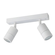Eglo Fremantle 2 Light Adjustable Outdoor Ceiling Light White 206156 - The Blue Space