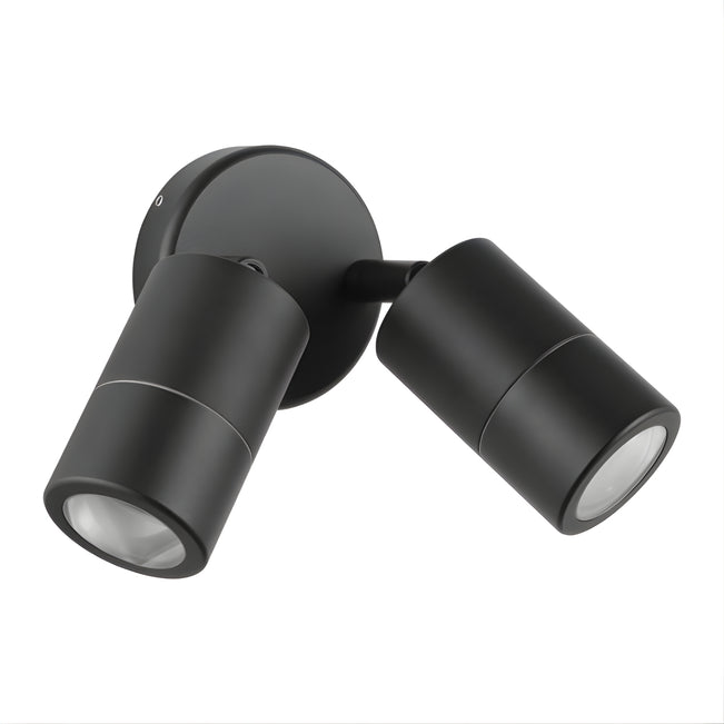 Eglo Fremantle 2 Light Adjustable Outdoor Wall Light Black 206149 - The Blue Space