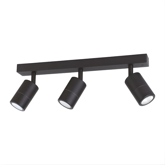 Eglo Fremantle 3 Light Adjustable Outdoor Ceiling Light Black 206159 - The Blue Space