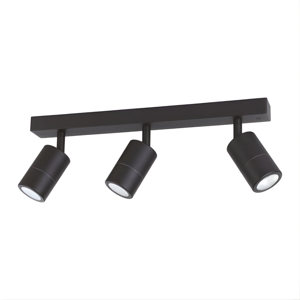 Eglo Fremantle 3 Light Adjustable Outdoor Ceiling Light Black
