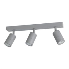 Eglo Fremantle 3 Light Adjustable Outdoor Ceiling Light Silver Grey 206162 - The Blue Space