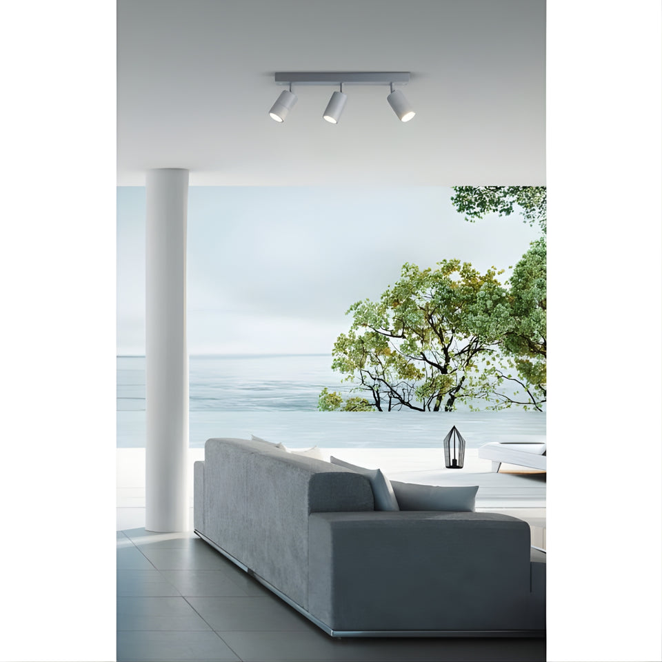 Eglo Fremantle 3 Light Adjustable Outdoor Ceiling Light Silver Grey