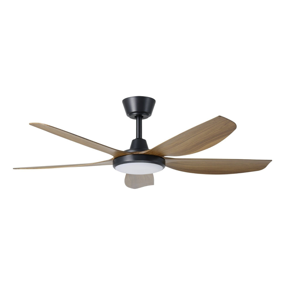 Eglo Miami 48 DC Ceiling Fan with LED Light Black/ Teak