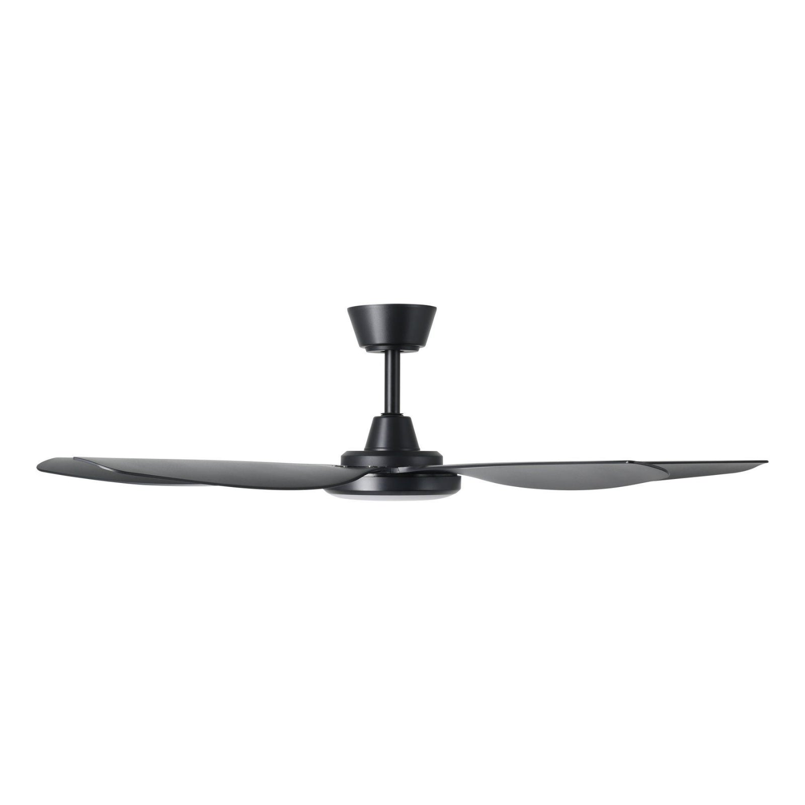 Side View Eglo Miami 52 DC Ceiling Fan with LED Light Black 20796702 - The Blue Space