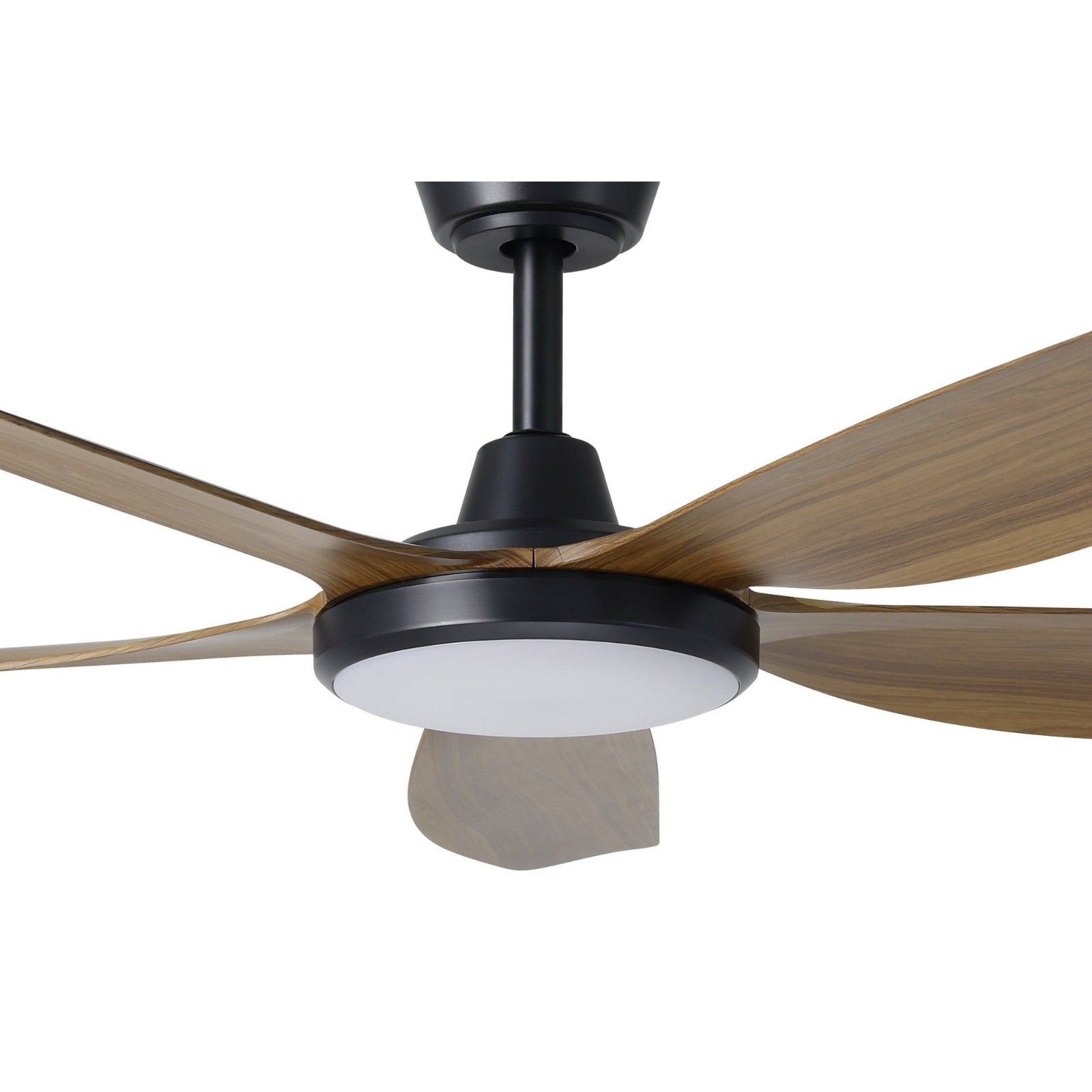 Details Eglo Miami 52 DC Ceiling Fan with LED Light Black/Teak  20796707 - The Blue Space