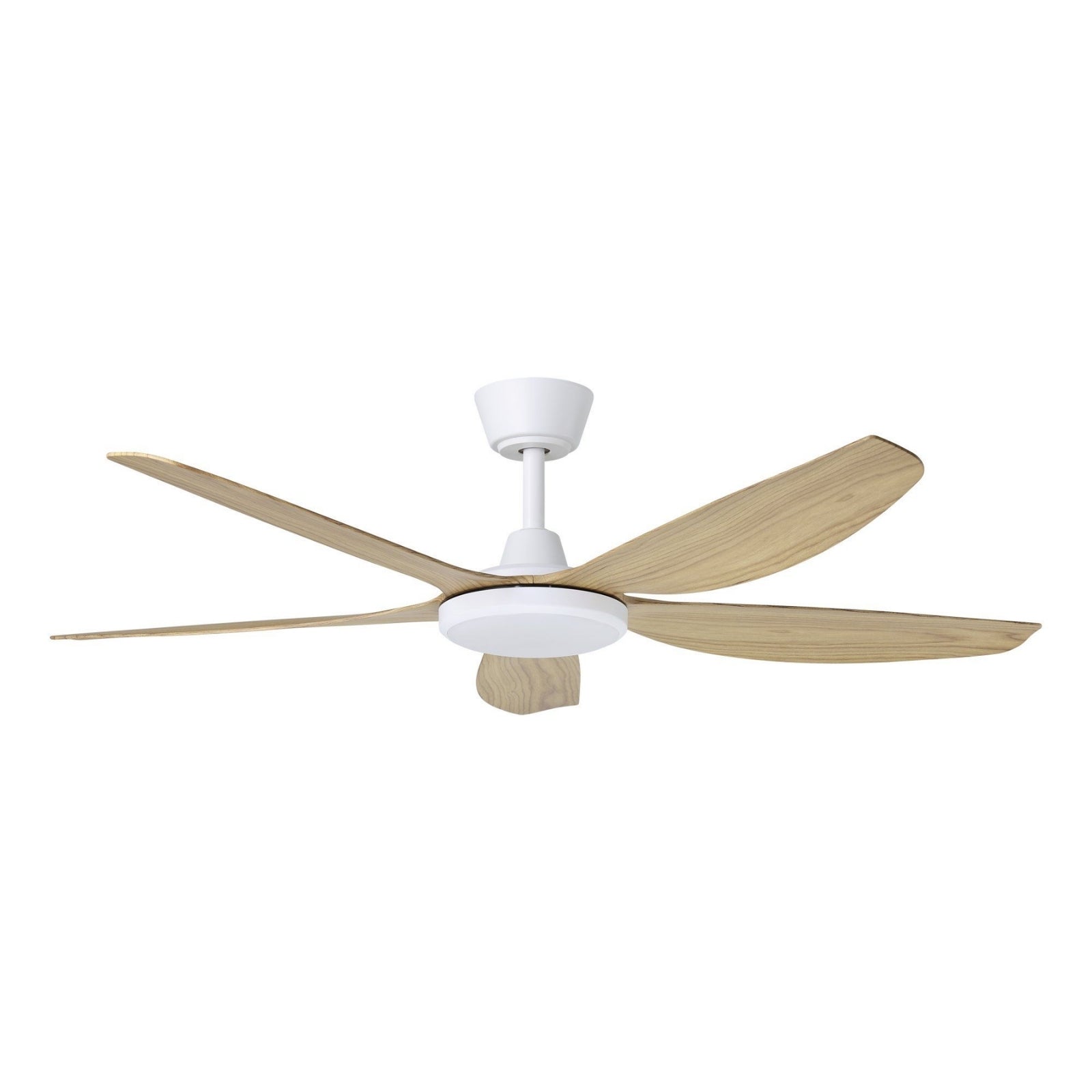 Eglo Miami 52 DC Ceiling Fan with LED Light White/Blackbutt 20796716 - The Blue Space