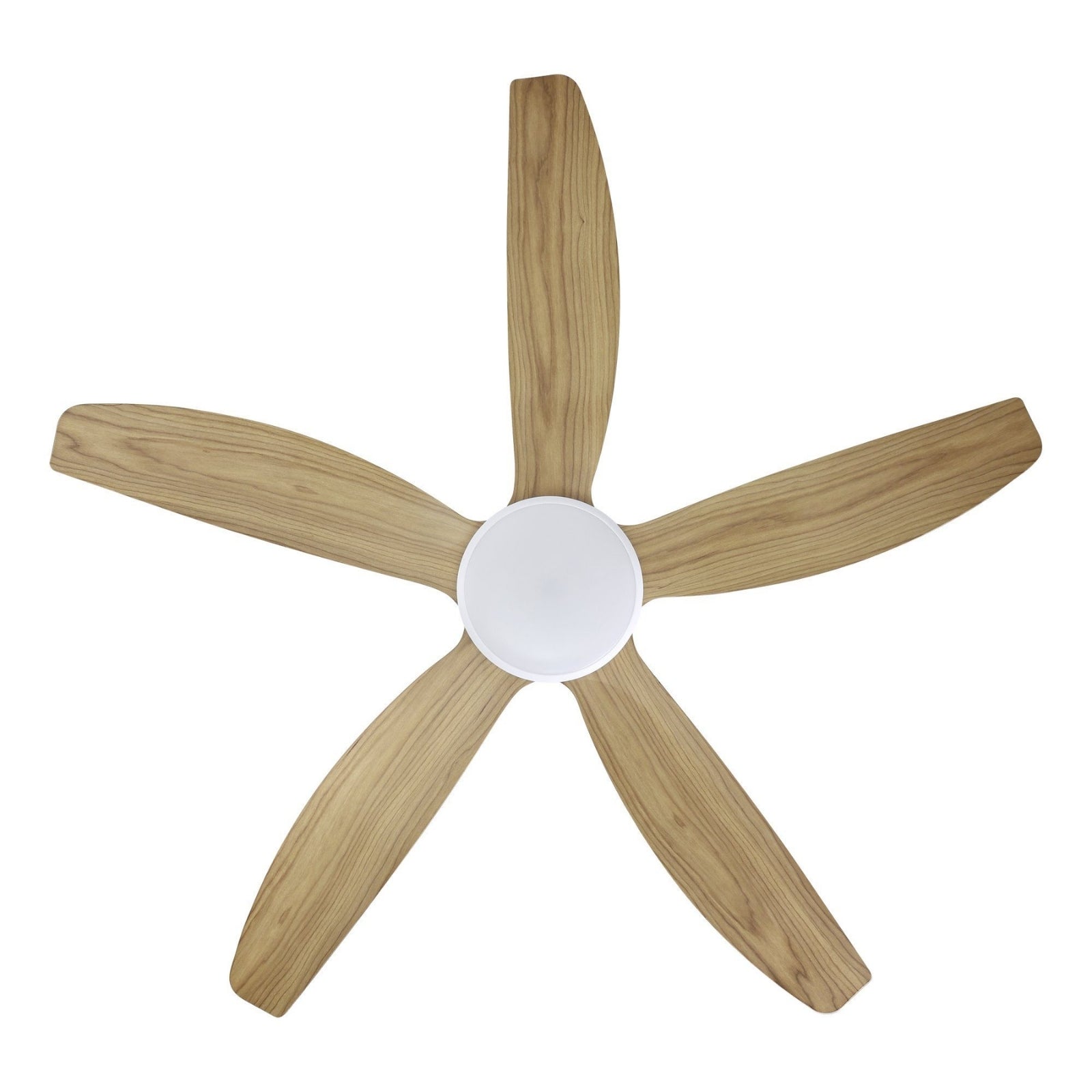 Blades Eglo Miami 52 DC Ceiling Fan with LED Light White/Blackbutt 20796716 - The Blue Space