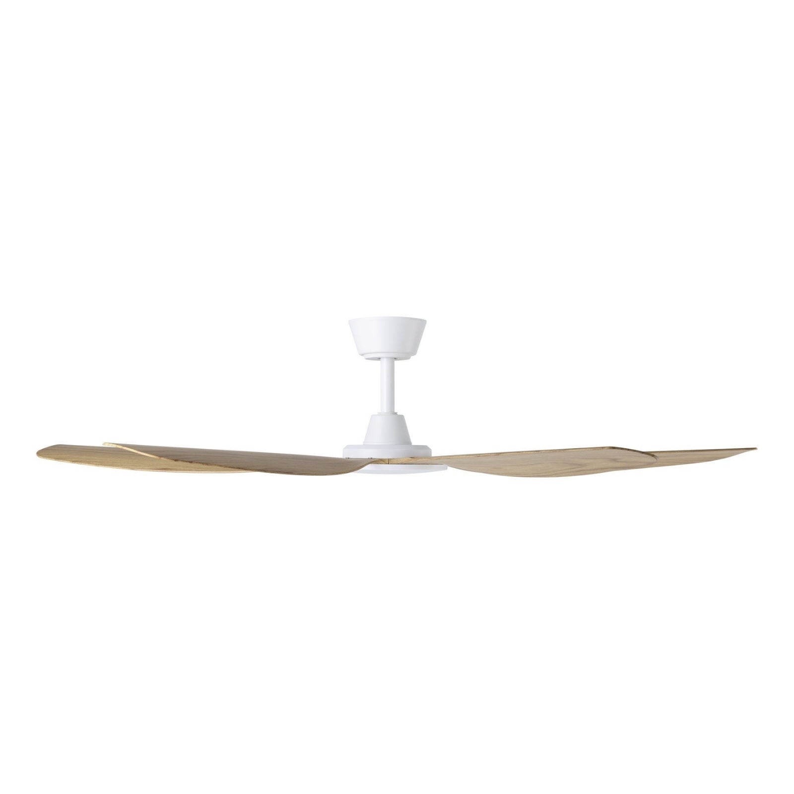 Side View Eglo Miami 60 DC Ceiling Fan White /Blackbutt 20796516 - The Blue Space