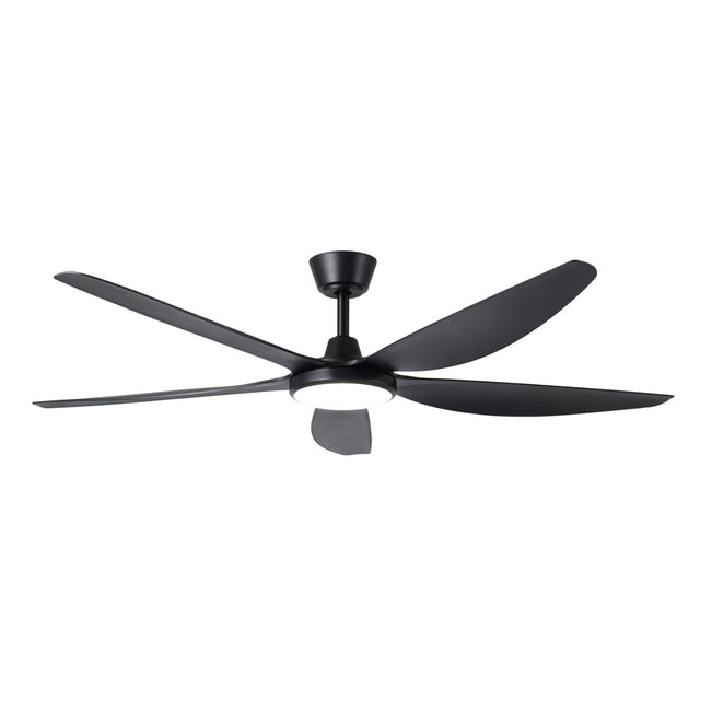 Light On Eglo Miami 60 DC Ceiling Fan with LED Light Black 20796802 - The Blue Space